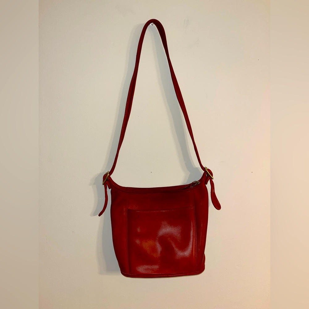 Coach Vintage Red Leather Bag 9816